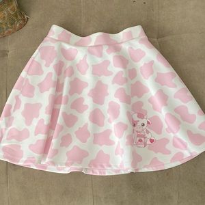 Hot Topic Strawberry Cow Skirt With Pockets